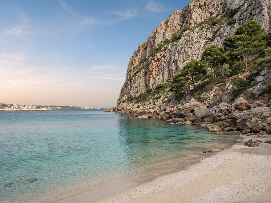 Cantal Roig cove at the foot of Pe&ntilde;&oacute;n de Ifach