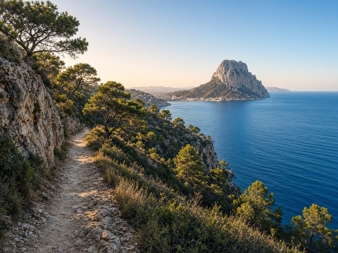Cliffs and trail at Morro de Toix
