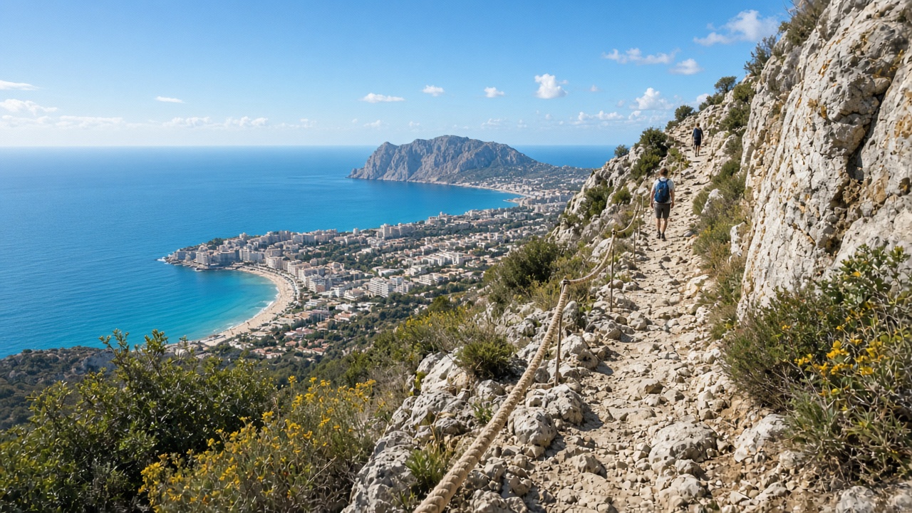 Trail up the Pe&ntilde;&oacute;n de Ifach in Calpe