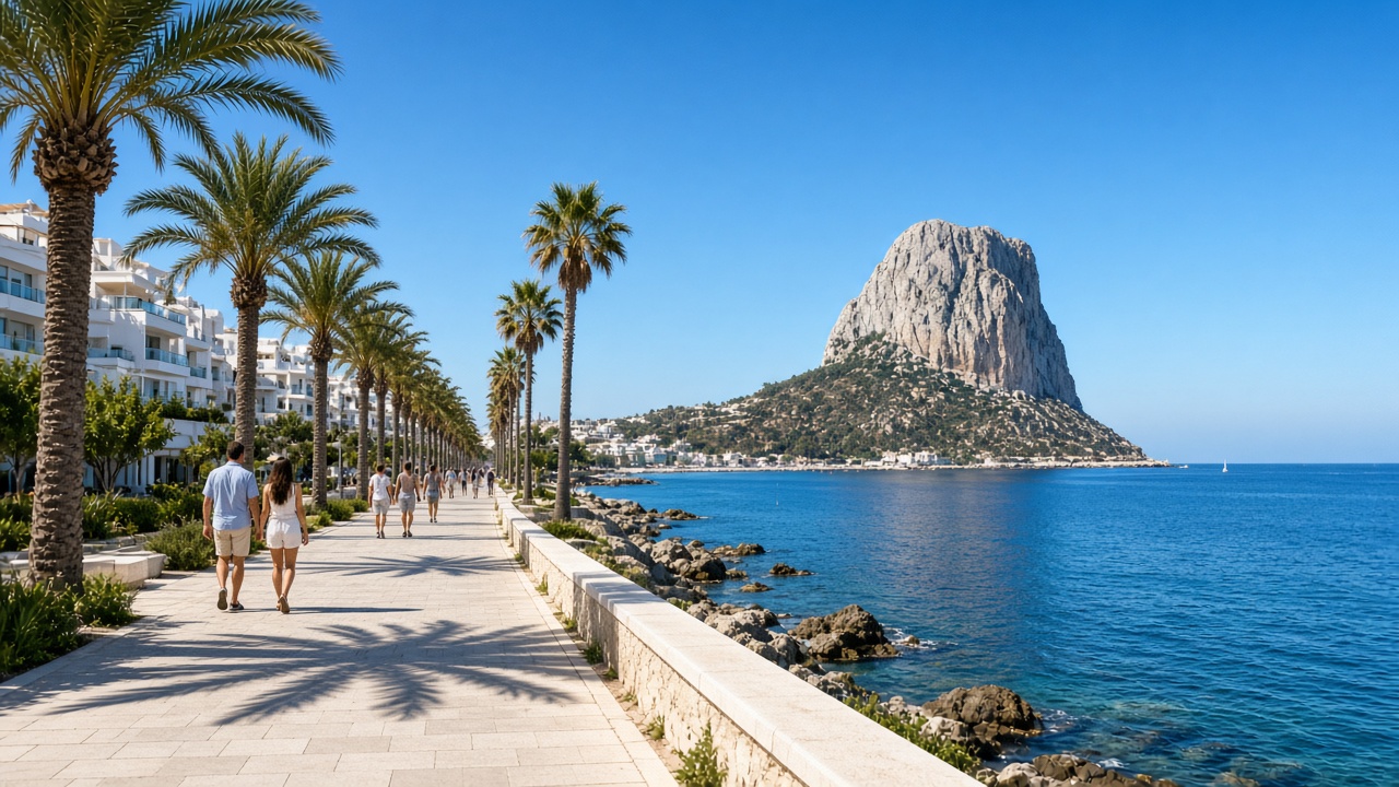 Calpe seafront promenade